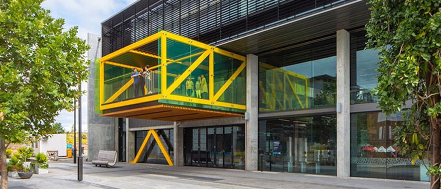 The outside of Te Manawa (Westgate).