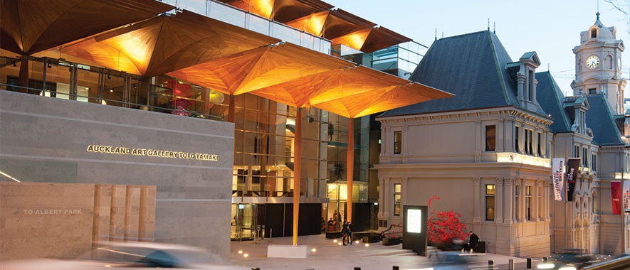 Entrance to Auckland Art Gallery.