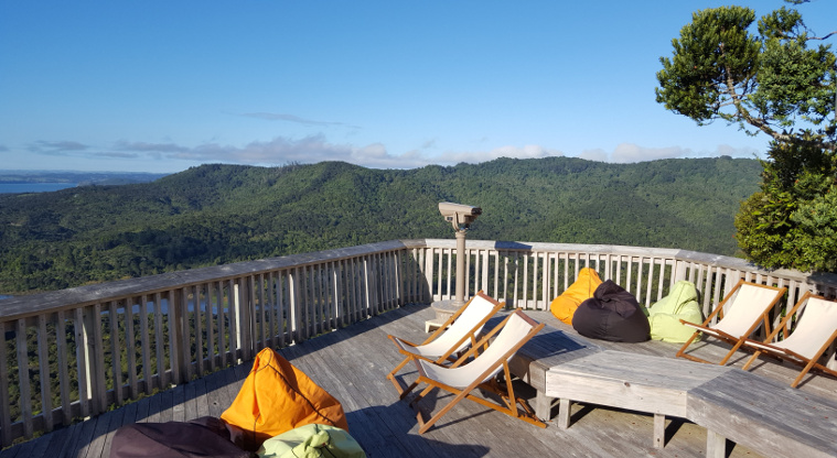 Arataki Visitor Centre, Waitākere Ranges Regional Park - view from the back deck.