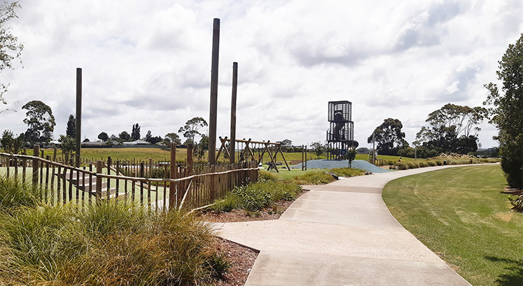 Archibald Park - A section of the Te Whau pathway alongside the junior playground.