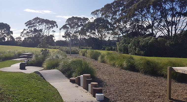 Archibald Park – Learn to ride path and flying fox.