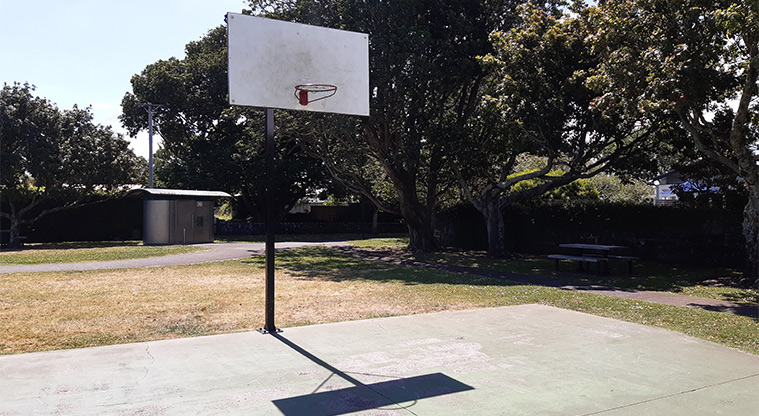 Centennial Park - Basketball court and hoop.