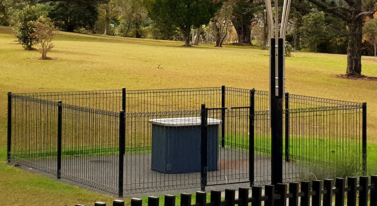 Craigavon Park - Fenced barbecue.