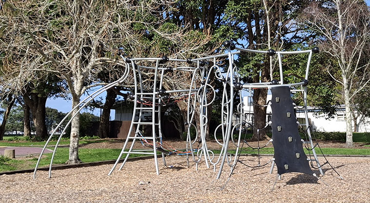 Eastdale Reserve - Large frame with a variety of climbing equipment.