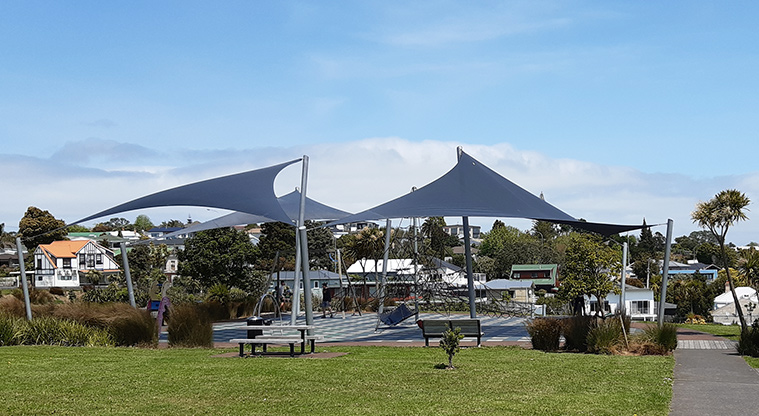 Heron Park - Large shade sails cover the playground during summer months.