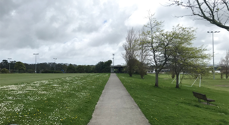 Huapai Recreation Reserve - Accessible path between the sports fields.