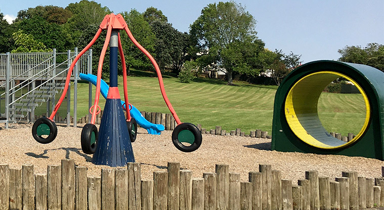 John Moore Reserve - Rocktopus and hamster wheel. Photo credit: S Hulse.
