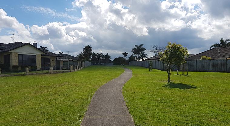 Longford Park Link Reserve - Section of path through the reserve.