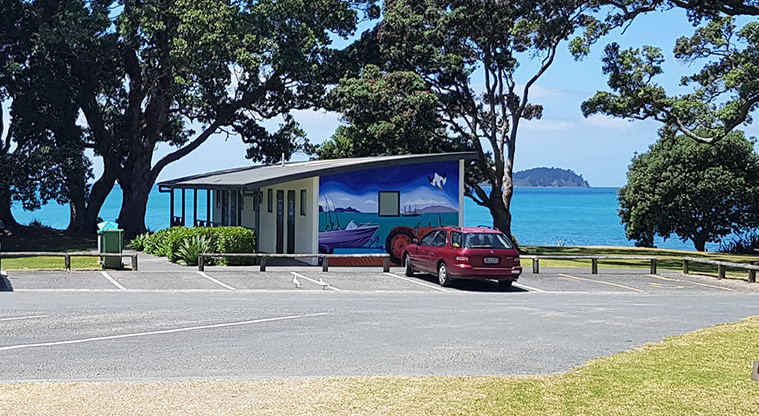 Martins Bay Reserve - Car park and toilet block.