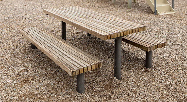 May Road War Memorial Park – Picnic table.