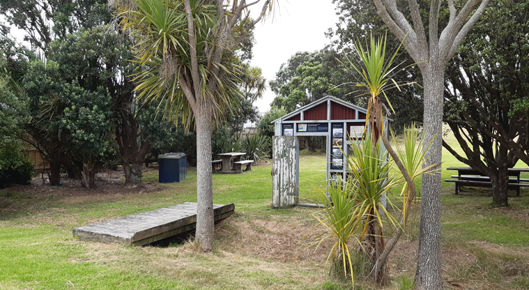 Medlands Playground Reserve - Bridge leading to a historic display.