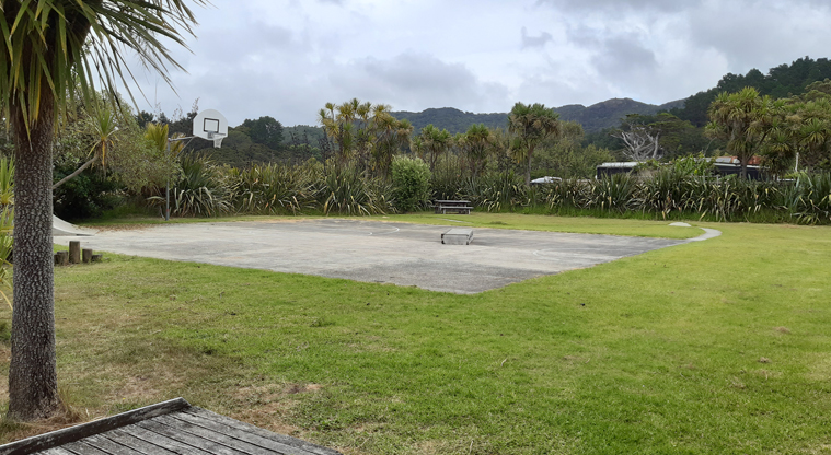 Medlands Playground Reserve - A basketball half-court.