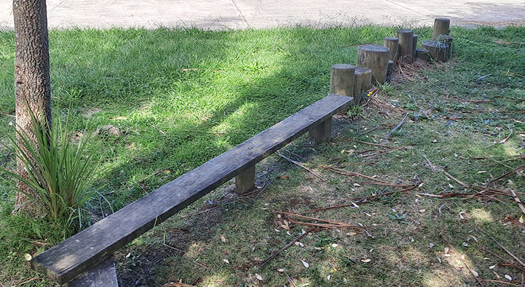 Medlands Playground Reserve - A series of stepping logs and balancing beams.