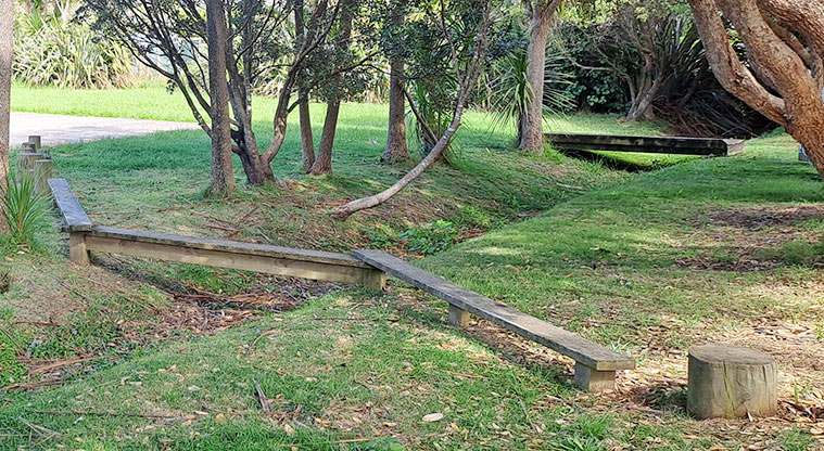 Medlands Playground Reserve - A series of stepping logs and balancing beams.