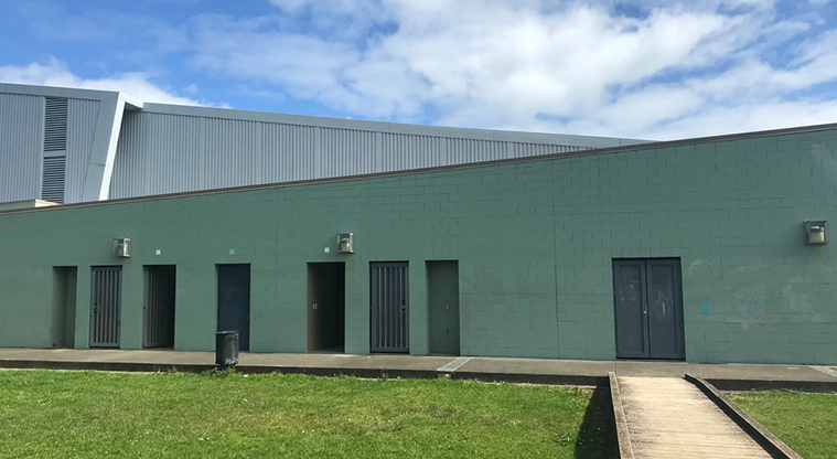Mountfort Park - Toilets and changing rooms attached to the club rooms building.