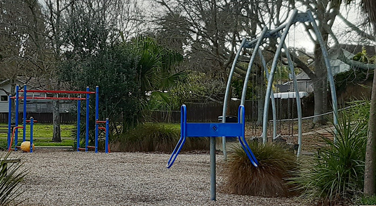 Normanton Reserve - Playground with spinning equipment, swings and climbing equipment. Photo credit: S Hulse.