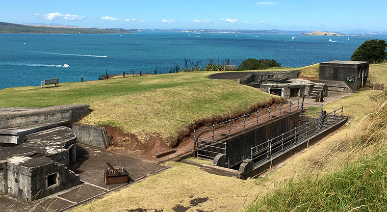 Maungauika / North Head - Some of the historic structures at the summit of the maunga.