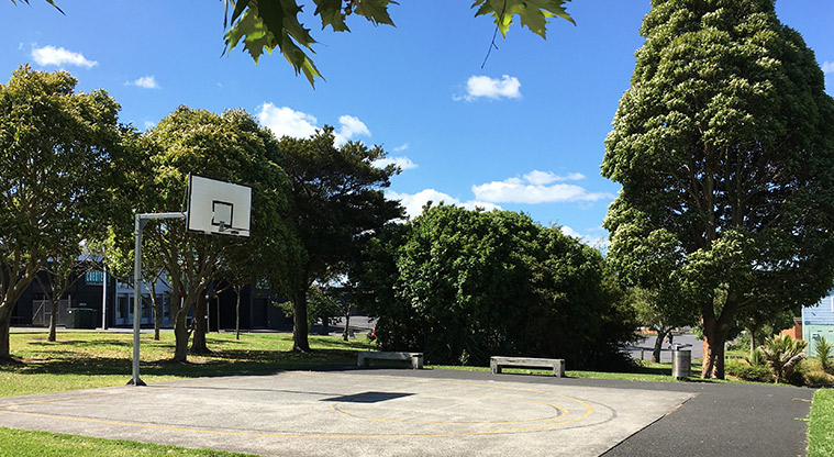 Olympic Park - Basketball half-court.