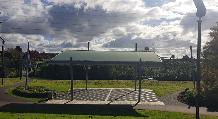 Olympic Park - Covered stage used for events.