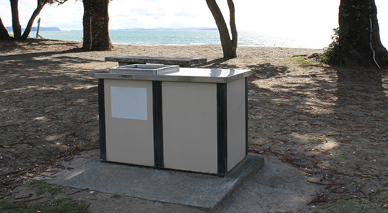 Ōrewa Domain - One of the two barbecues in the reserve. Photo credit: M Loubser.