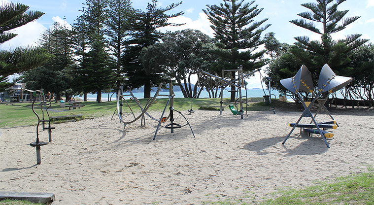 Ōrewa Domain - The southern playground with climbing, balancing and swinging equipment. Photo credit: M Loubser.