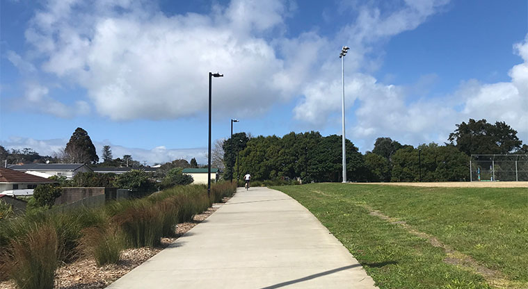 Phyllis Reserve - Pathway beside the softball fields.