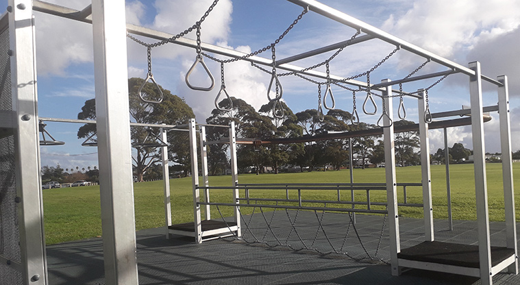 Point England Reserve - Swinging and climbing equipment.