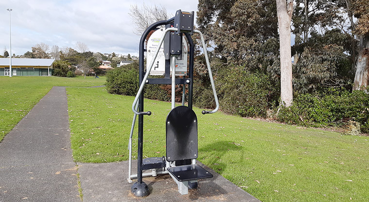Rānui Domain - Fitness equipment. Photo credit: Tracey Hodder.