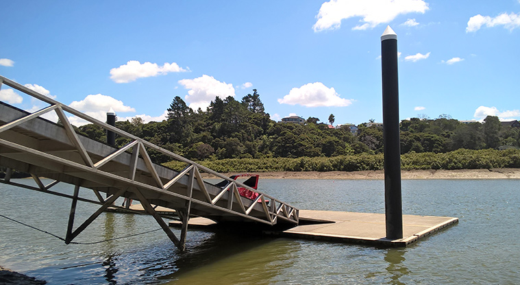 Taipari Strand – Ramp leading to the pontoon. Photo credit: Tracey Hodder.