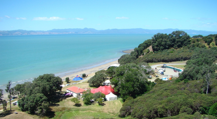 Tāpapakanga Regional Park - The Ashby Homestead facing the Coromandel Peninsula.