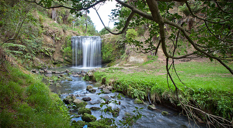 Oakley Creek Walkway - Waterfall. Photo credit: Luke Harvey.