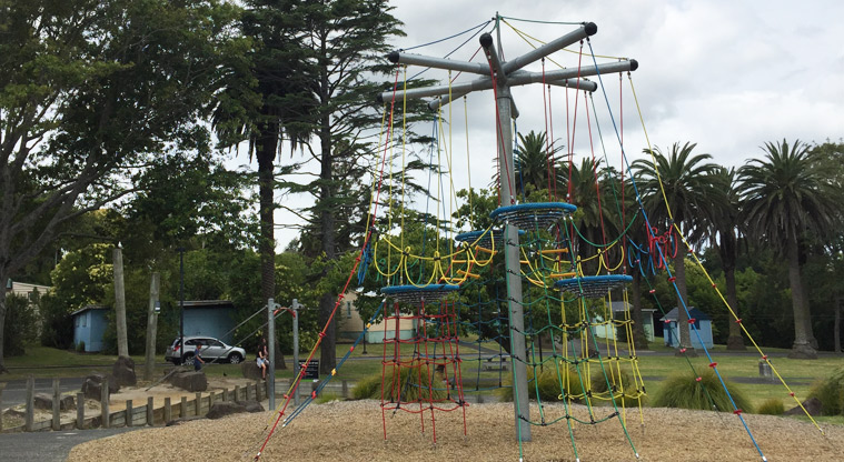 Tūī Glen Reserve - This eagle's nest comes with swinging baskets and climbing ropes for an adventure in the tree tops. Photo credit: Tracey Hodder.