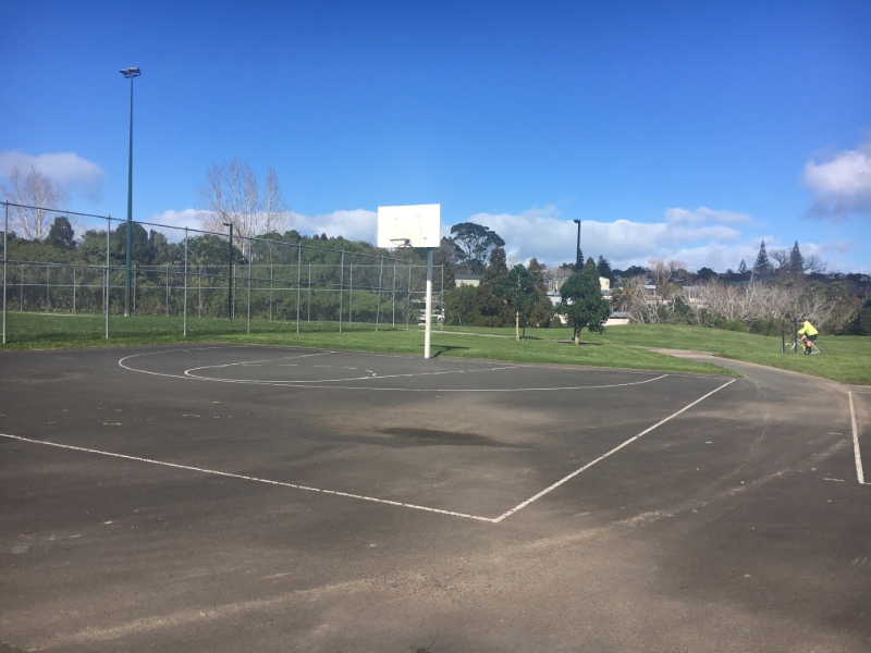 Alan Wood Reserve Path - Basketball half court.