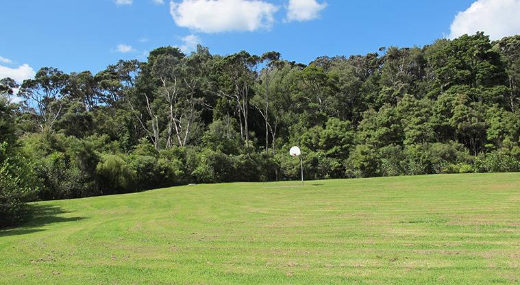 Albany Village Path - Small basketball court along the way.