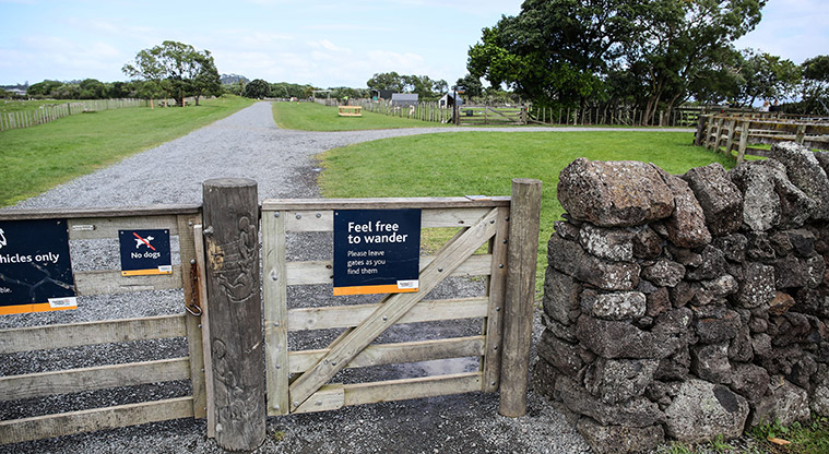 Ambury Farm Path - Entry gate.