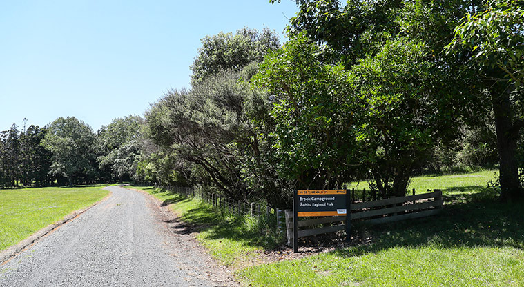 Āwhitu Brook Homestead Path - Continue on the gravel road path.
