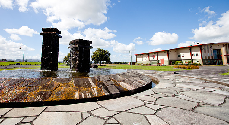 Bruce Pulman Path - Fountain alongside the gymsports and recreation centre