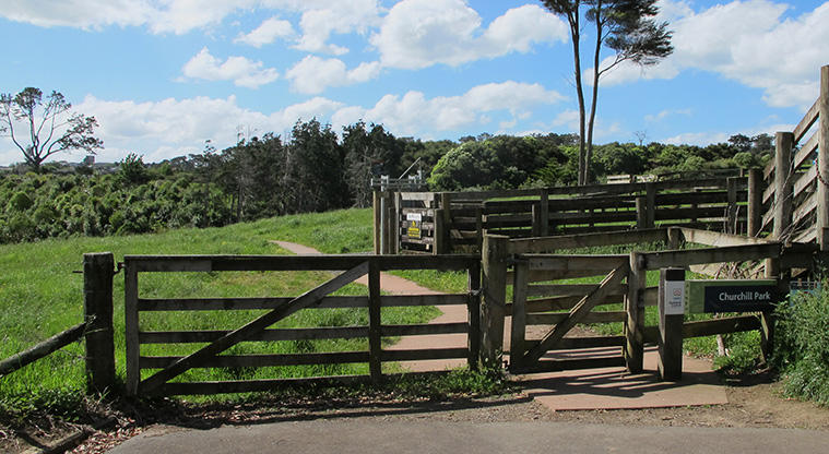 Churchill Park Path - Forfar Road entry.