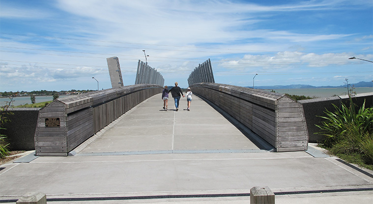 Coast to Coast Path (Cornwall Park to Manukau Harbour) – Taumanu Bridge, connecting Onehunga Bay Lagoon with the Taumanu Reserve.