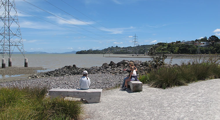 Coast to Coast Path (Cornwall Park to Manukau Harbour) – The walk finishes by the water overlooking Manukau Harbour.