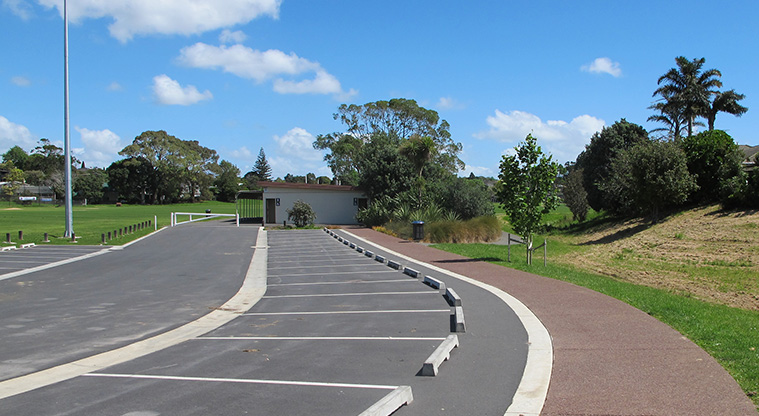 Crossfield Path - Car parking area at Crossfield Reserve.