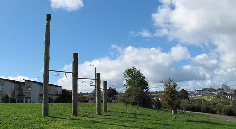 Flat Bush Path - Exercise equipment at Salford Park on Multose Drive.