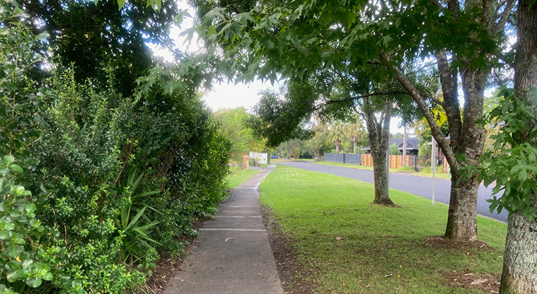 Greenhithe to Wharf Path - Waipuia Place - turn right near no 65.