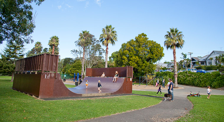 Grey Lynn Greenway Path - Skate ramp.