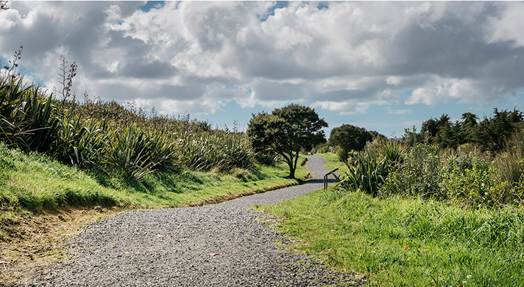 Harbourview - Orangihina Path - A typical section of gravel path.