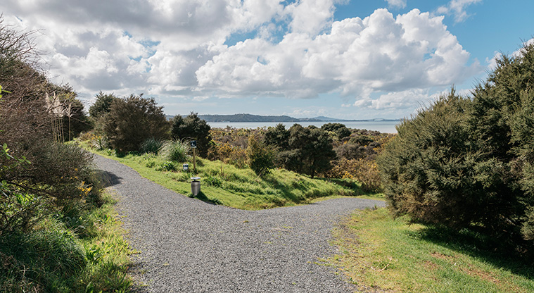 Harbourview - Orangihina Path - Glimpses of Rangitoto Island and the Auckland Harbour Bridge.