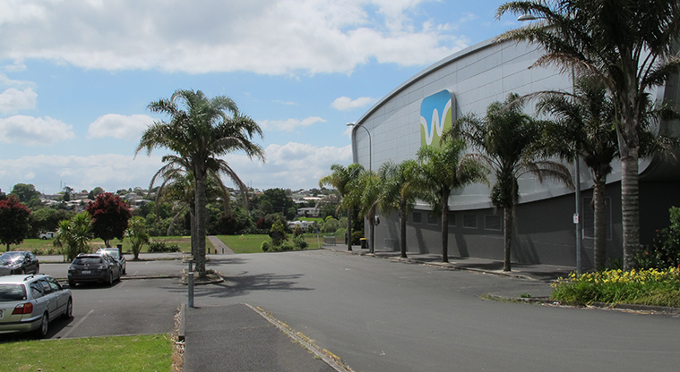 Henderson Loop Path - Path entry into Trust Stadium.
