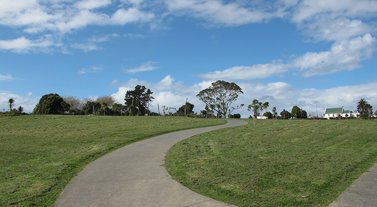 Heron Park Path - Steps up to Great North Road and Heron Park.
