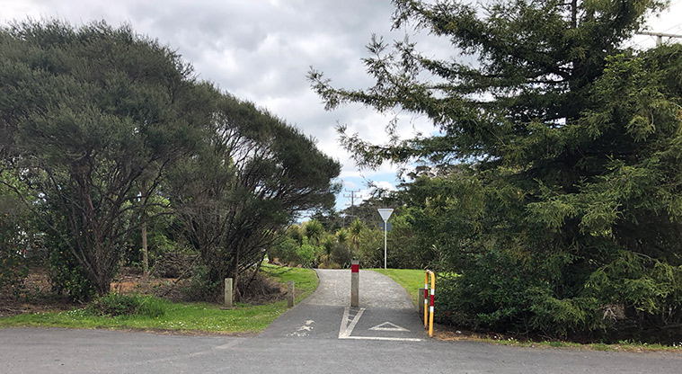 Hooton Reserve Path - Path crossing of Mills Lane.