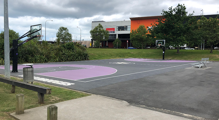 Hooton Reserve Path - Outdoor basketball court.